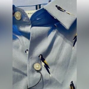 Crosby Howard Men's Shirt Birds Size Medium or XL